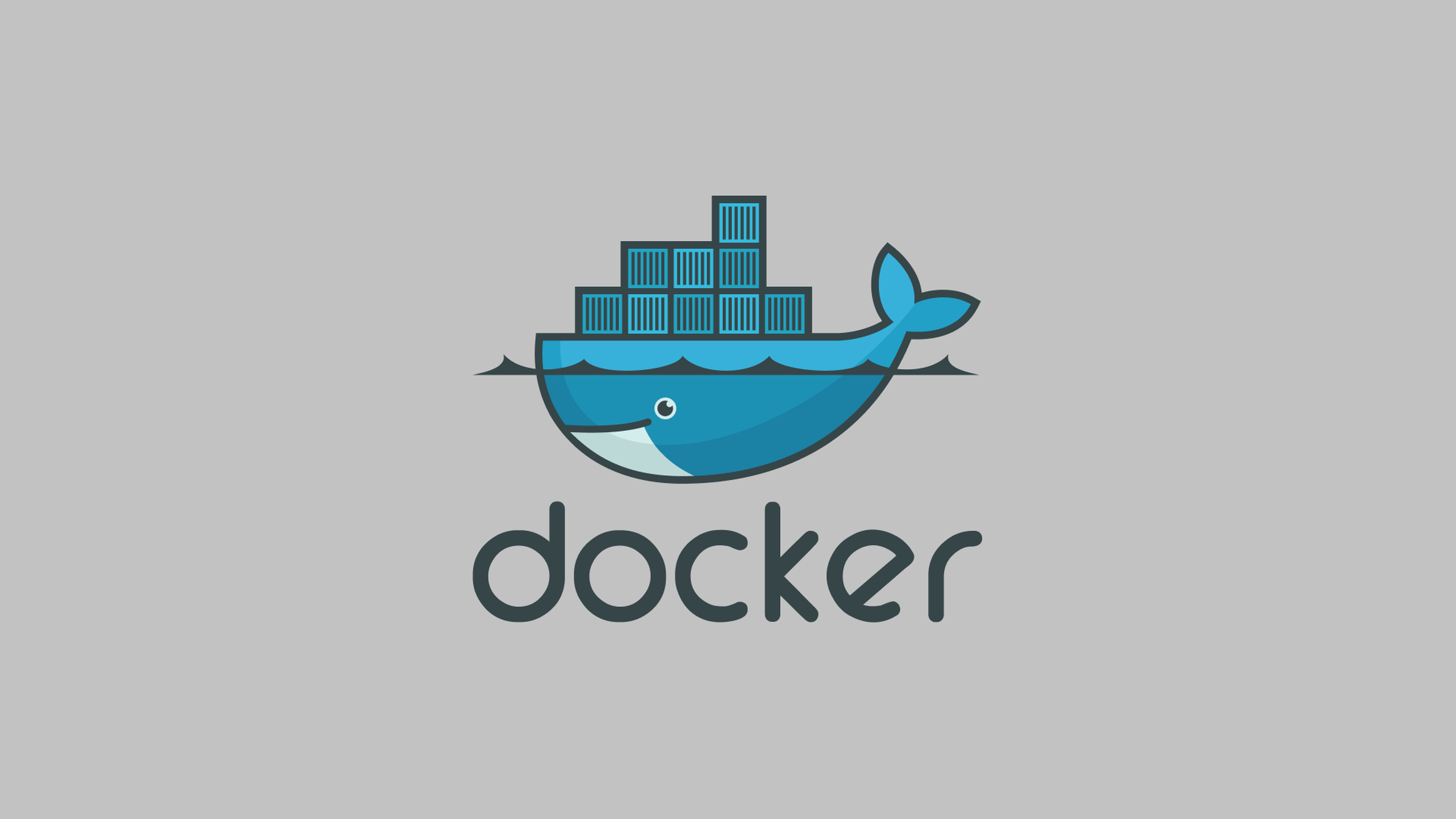 Docker Logo auf Hintergrund