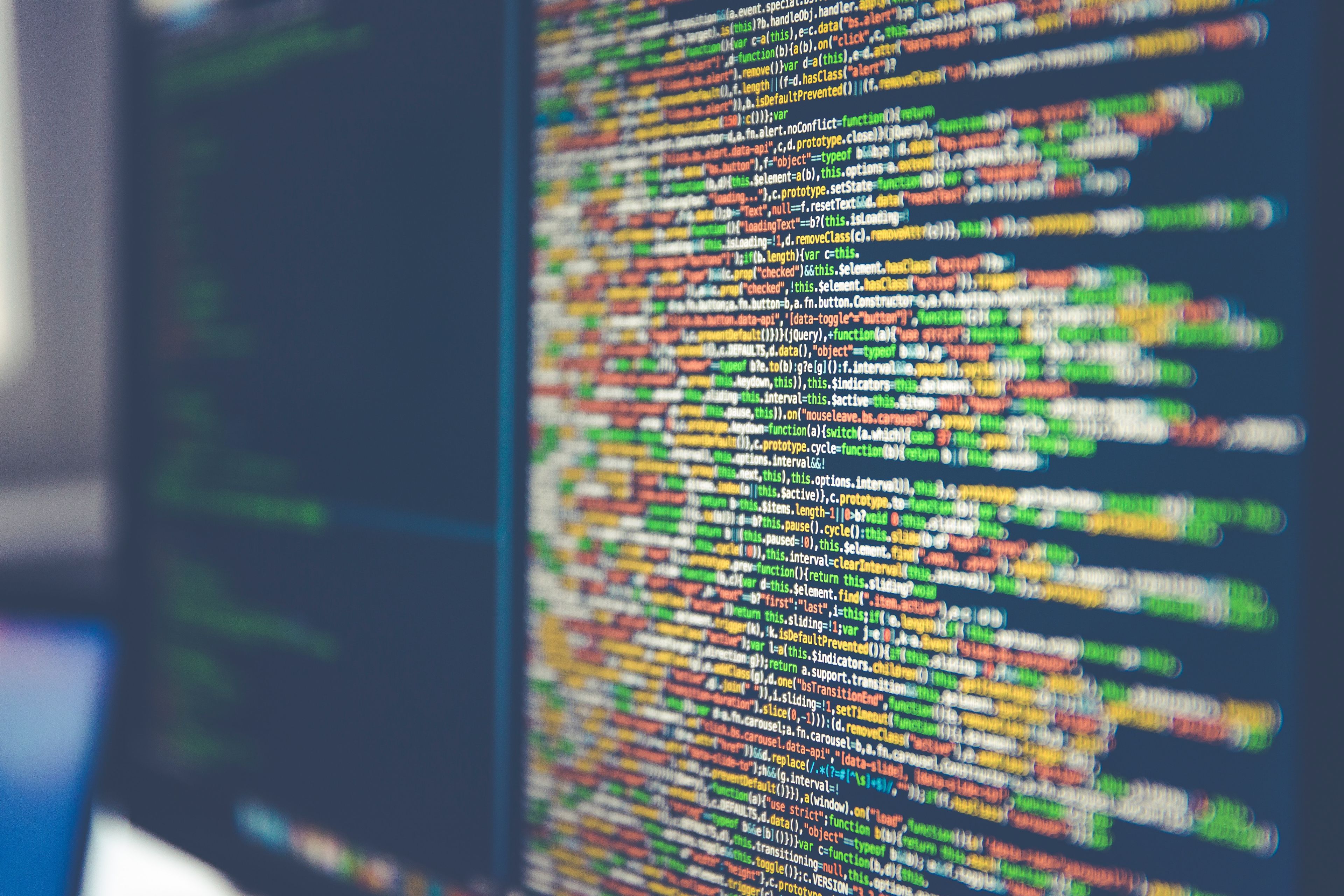 Code auf Monitor